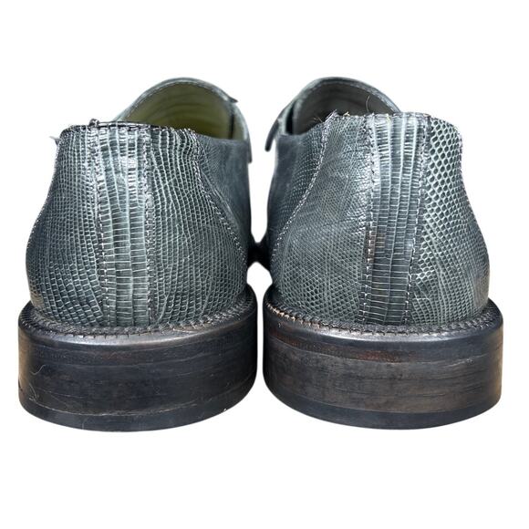 Vintage David Eden Green Grey Lizard Lace Up Derby Shoes Size US 10.5 main image 7